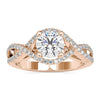 Infinity Engagement Ring With Round Diamond