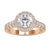 Halo Diamond Engagement Ring with pave setting and accents. Halo Diamond Engagement Ring with pave setting and accents.