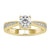 2 carat round diamond engagement ring in a 4 prong diamond ring setting.