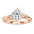 Bypass setting ring with a round brilliant diamond for an elegant look. Bypass setting ring with a round brilliant diamond for an elegant look.