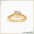 Basket ring with round brilliant diamond in white gold