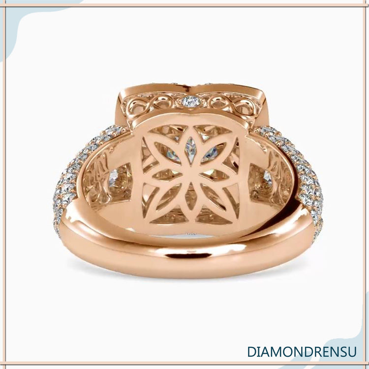 vintage moissanite engagement ring - diamondrensu