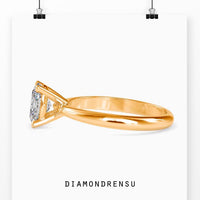 Oval solitaire engagement ring showcasing timeless beauty and elegance.