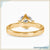 4 prong engagement ring showcasing a perfect round diamond.