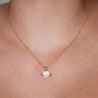 Planet Lab-Grown Diamond + Solid Gold Pendant Necklace