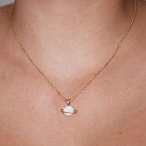 Planet Lab-Grown Diamond + Solid Gold Pendant Necklace