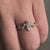 Pear Cut Lab Grown Diamond Chevron Style Promise Ring