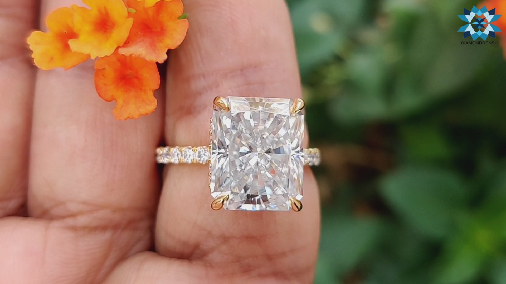 5.99 TCW Radiant Brilliant Cut Amazing Euro Shank Moissanite Wedding Ring