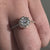 Round Lab-Grown Diamond Hexagon Outline Pavé Ring 0.5 - 2 CT