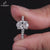 1.51 CT Oval Lab Grown Diamond Engagement Ring, Claw Prongs, Pave Setting