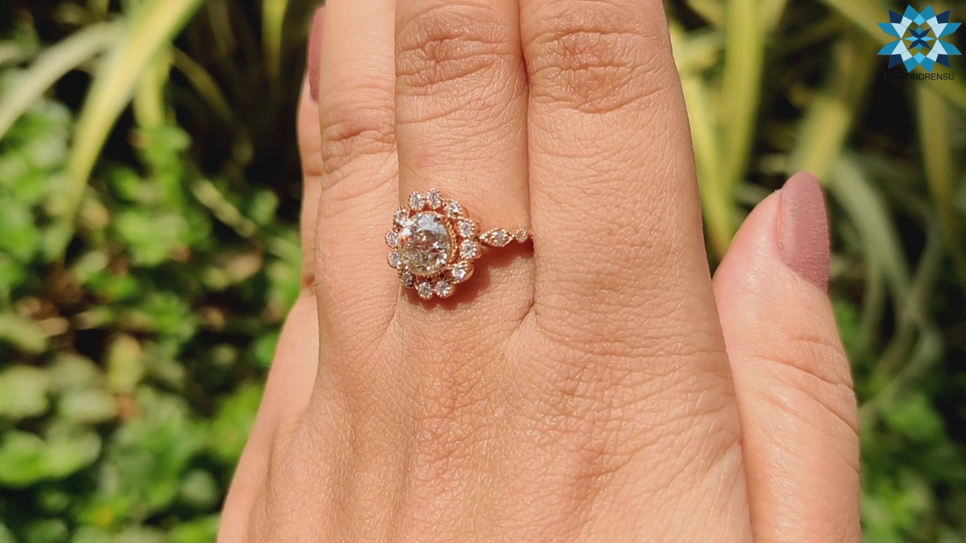 Antique 1.79 TW Jubilee Cut Cathedral Setting Moissanite Halo Engagement Ring