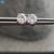 Round OEC Colourless Moissanite Four Prong Stud Earrings 2.14 TCW