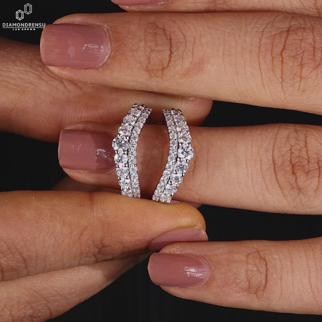 Round Lab Grown Diamond Wrap for Engagement Ring