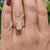 Cathedral Set with Double Claw Prong Set Cushion Cut Engagement Ring