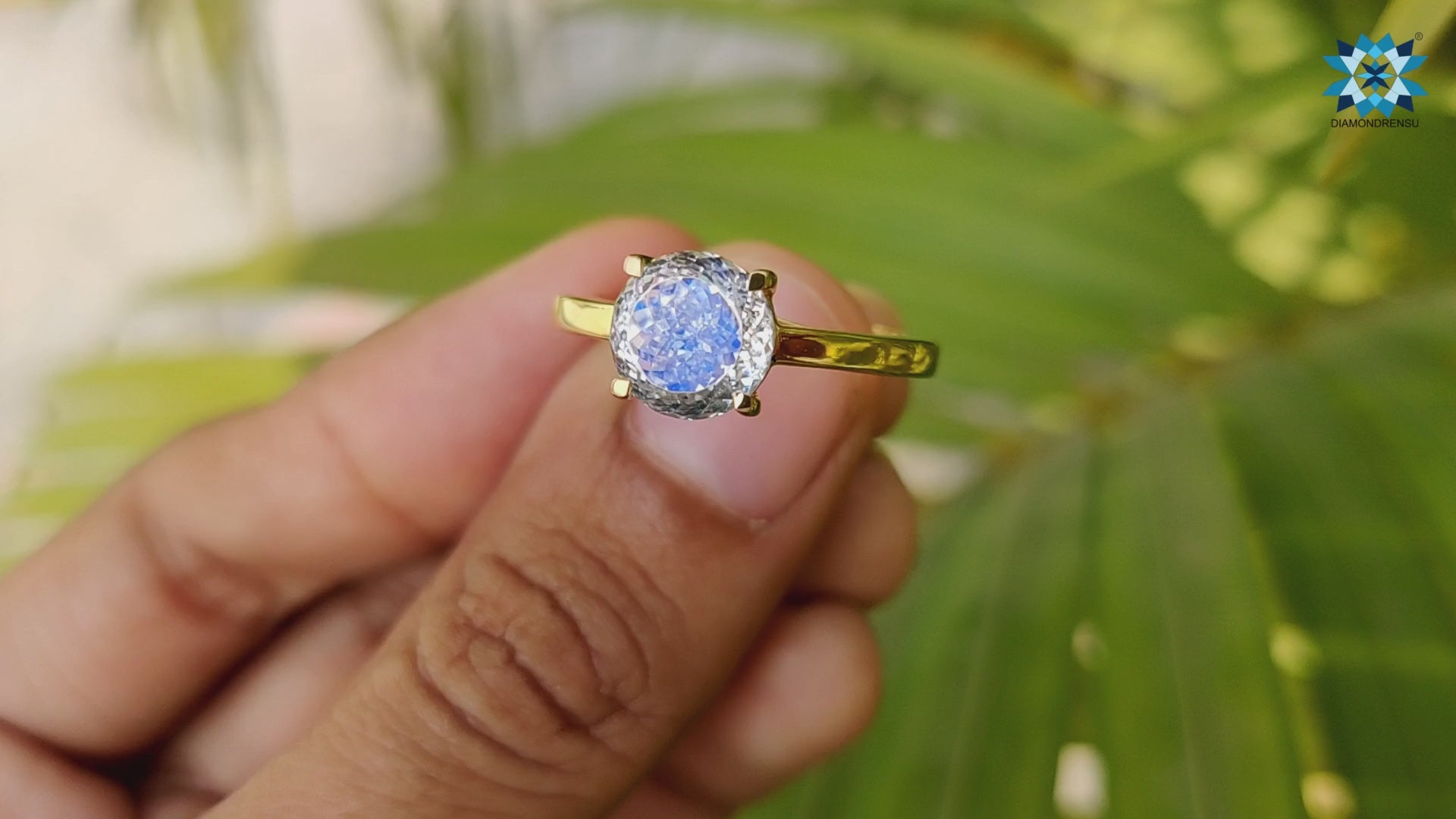 Antique 3.43 CT Portuguese Cut Trellis Solitaire Moissanite Engagement Ring