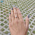 Cyan Blue Round with Twisted Cable Solitaire Moissanite Engagement Ring