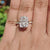 Cushion Cut Moissanite Pavé Hidden Halo Compass Setting Ring 5.5 CT