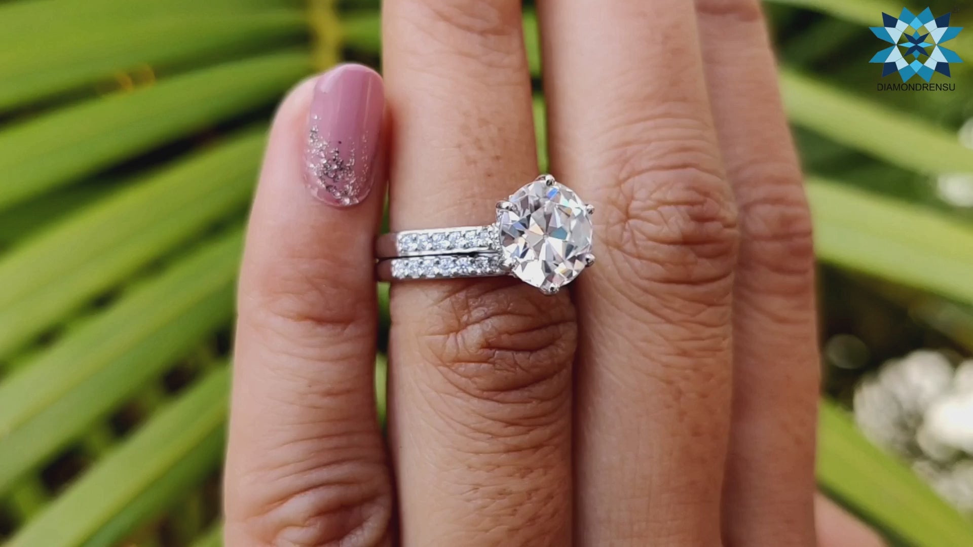 Delicate and Beautiful Round Moissanite Half Eternity Wedding Band