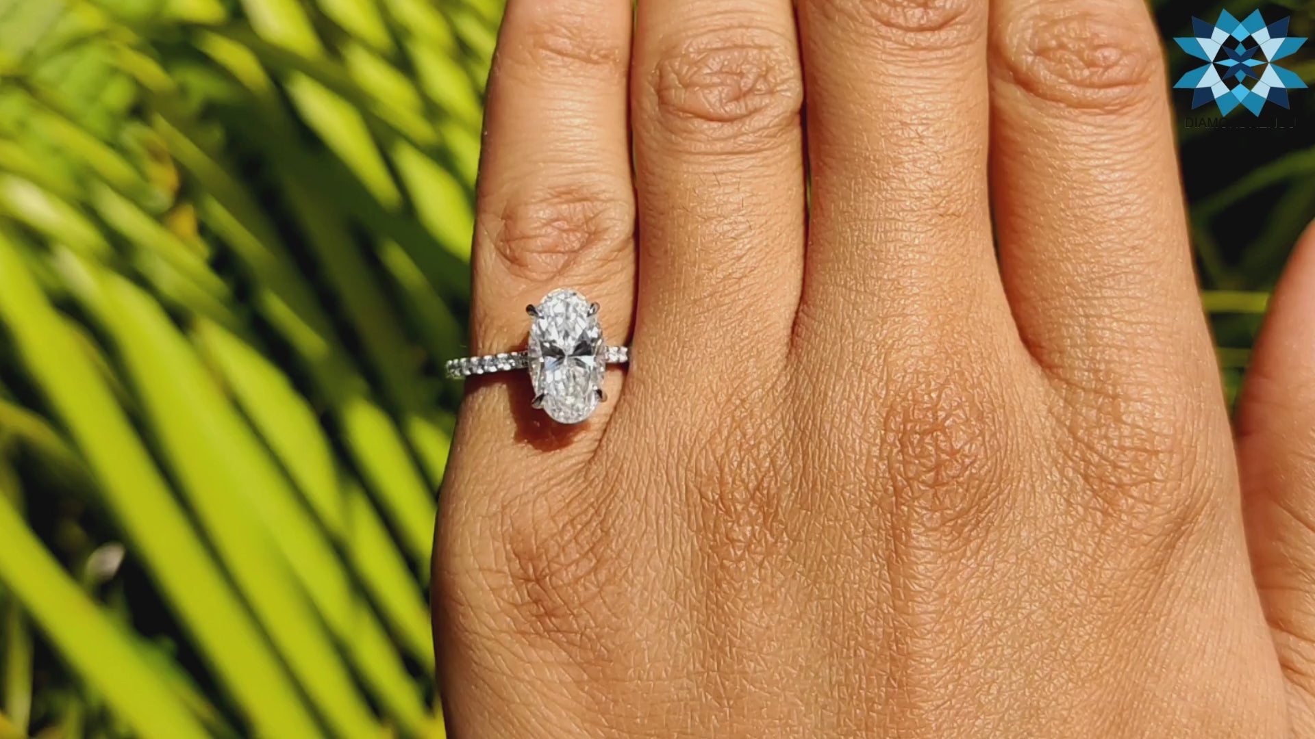 2.93 TCW Antique Moval Cut Hidden Halo Pave Moissanite Engagement Ring