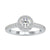 halo engagement ring designed for modern elegance and charm.