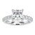 Oval cut diamond engagement ring in halo setting with lab-grown diamond