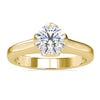 Gold Solitaire Engagement Ring With Tulip Setting