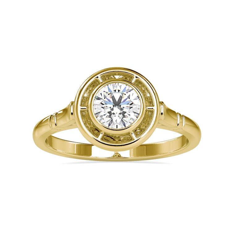 Filigree ring in rose gold, white gold, or yellow gold settings.