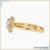 Lab grown diamond ring with a sparkling halo setting.