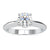 Knife Edge Engagement Ring with a classic round solitaire for timeless beauty. Knife Edge Engagement Ring with a classic round solitaire for timeless beauty.