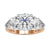 Round and pear diamond ring with elegant pave design Round and pear diamond ring with elegant pave design