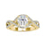 Handmade jewelry featuring a round diamond engagement ring with a twisted solitaire design.