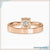Handmade jewelry featuring a 2 carat round brilliant cut diamond ring in a unique diamond ring design.