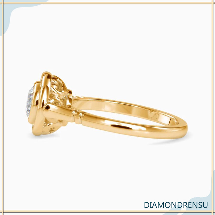 Lab grown diamond engagement ring with an IGI certified stone.