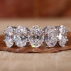 Five Stone Oval Lab Grown Diamond Ring For Women