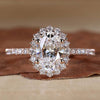 Oval Cut Lab-Grown Diamond Halo Pavé 1 - 2 CT Ring