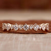 Floating Bubble Round Lab Grown Diamond Half Eternity Wedding Band