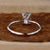 lab created diamond engagement ring