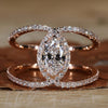 Marquise Cut Lab-Grown Diamond Split Shank Pavé Ring 0.7 CT