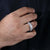 lab created diamond engagement ring