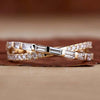 Baguette and Round Cut Lab Grown Diamond Infinity Style Wedding Band