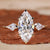 A marquise diamond engagement ring showcasing elegance and style. A marquise diamond engagement ring showcasing elegance and style.