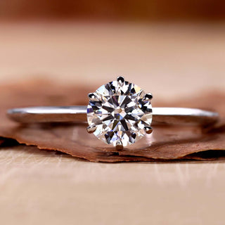 round solitaire engagement ring