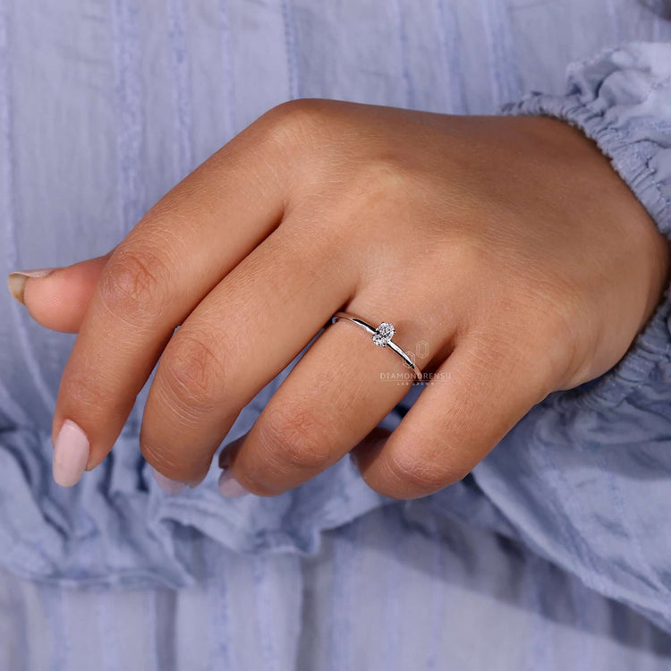 Petite Oval Lab-Grown Diamond Solitaire Ring