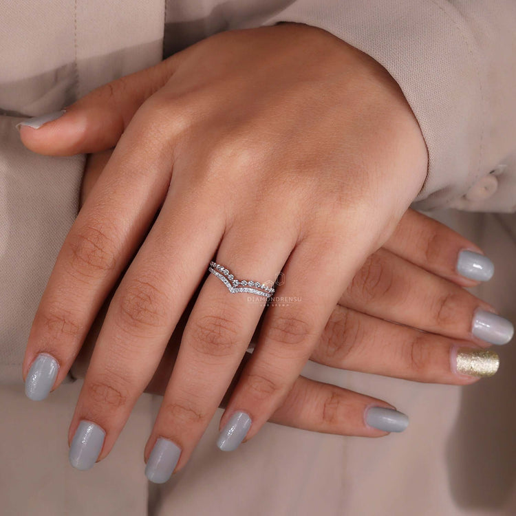 Hand wearing a Round Cut Diamond Ring