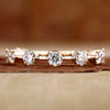 Round Cut Lab Grown Diamond 3/4th Eternity Wedding Band