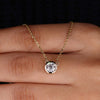 IGI Certified Round Lab Grown Solitaire Diamond Necklace for Women