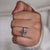 Marquise Blue Lab-Grown Diamond Three Stones Ring 1.5 CT