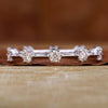Round Cut Lab Grown Diamond Distance Pave Eternity Wedding Band