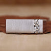 Round Cut Lab-Grown Diamond Matte Finish Signet 0.3 TCW Men's Ring