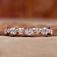 oval lab grown diamond band